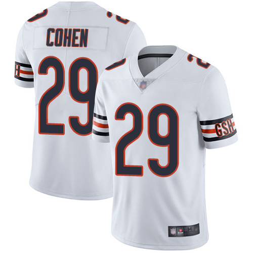 Chicago Bears Limited White Men Tarik Cohen Road Jersey NFL Football #29 Vapor Untouchable->youth nfl jersey->Youth Jersey